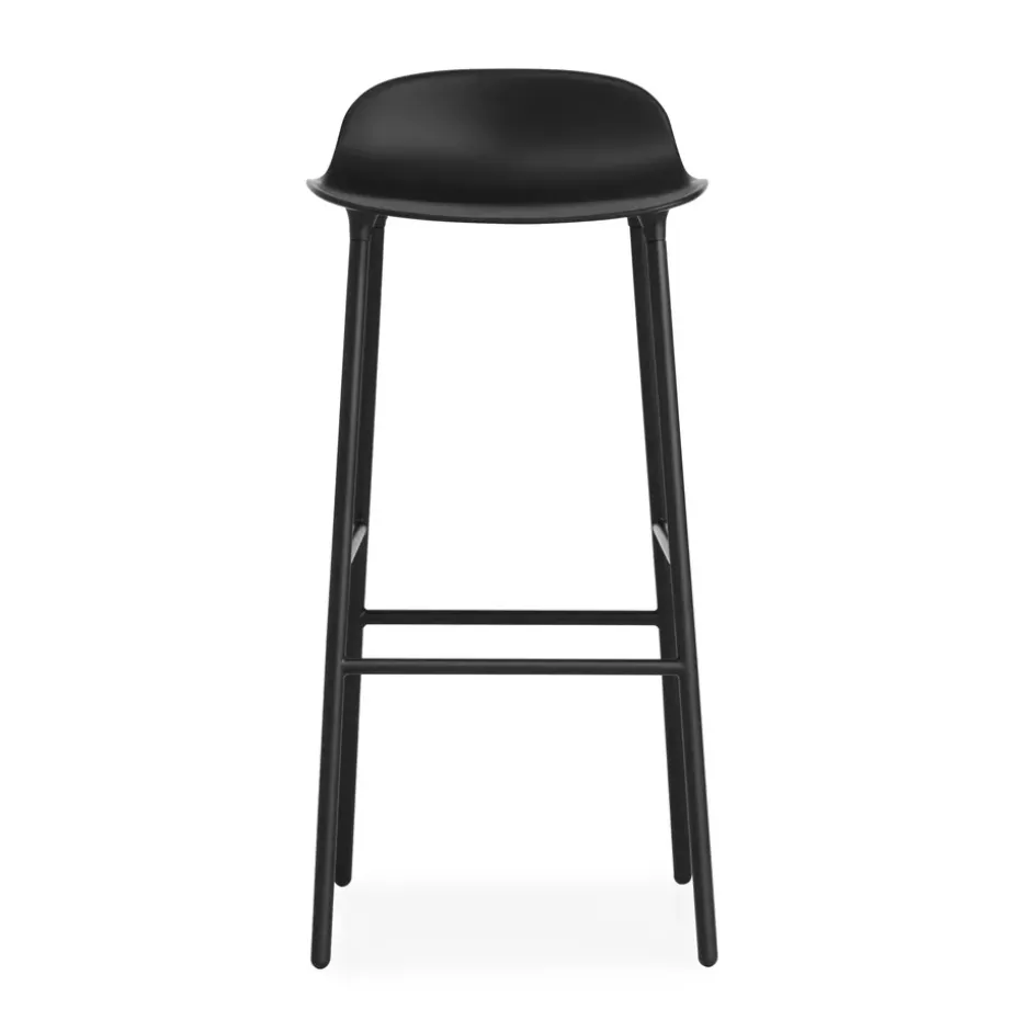Taburete de bar con patas de metal Form 75 cm, negro
