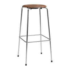 Taburete de bar High Dot, Nogal-cromo