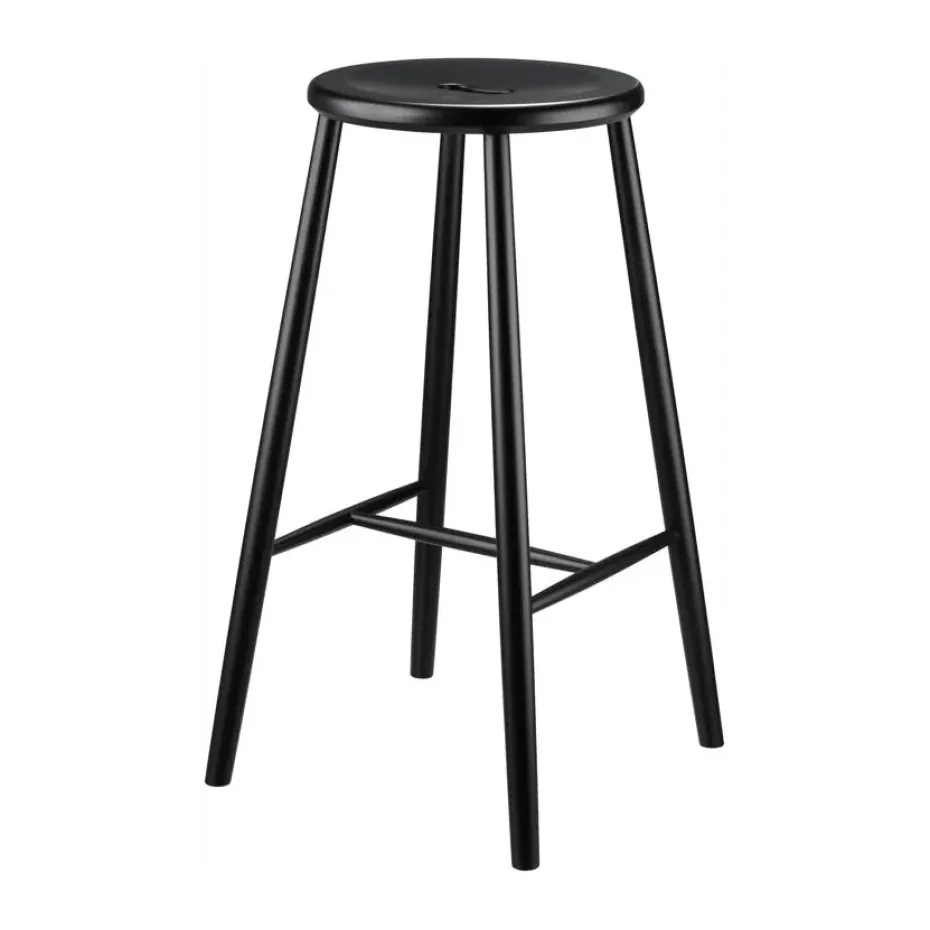 Taburete de bar J27B, Beech black painted