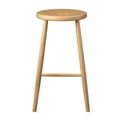 Taburete de bar J27C Counter, Beech nature lacquered