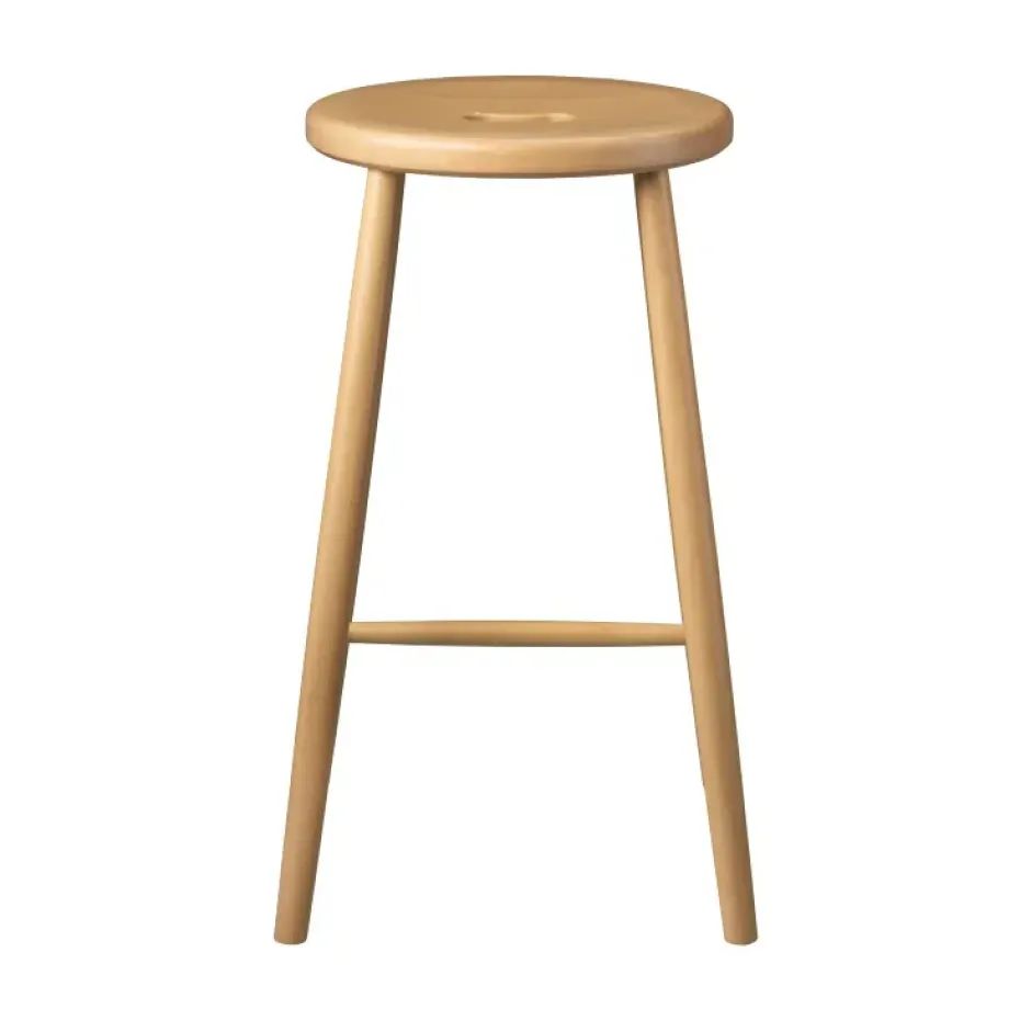 Taburete de bar J27C Counter, Beech nature lacquered