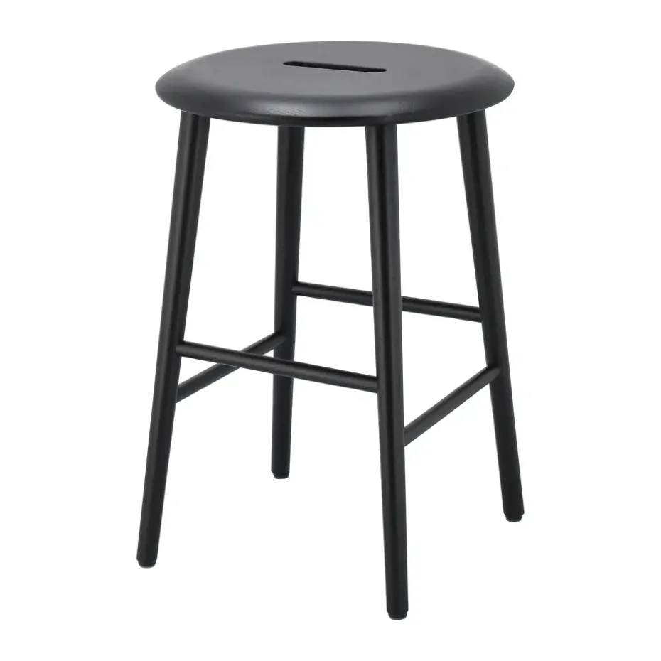 Taburete Norrabo 53 cm, Roble lacado en negro