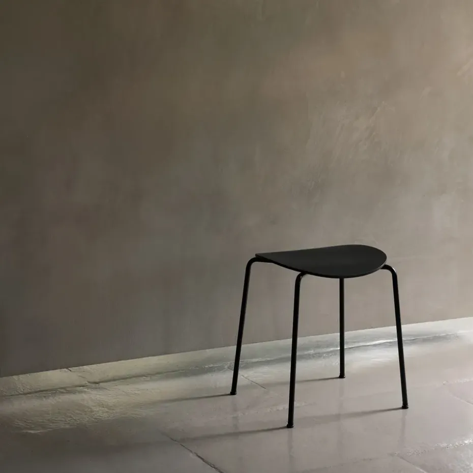 Taburete Pavilion AV36, Black-black lacquered oak