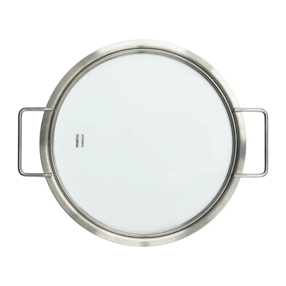 Tapa de vidrio Eva Trio acero inoxidable reciclado, Ø24 cm