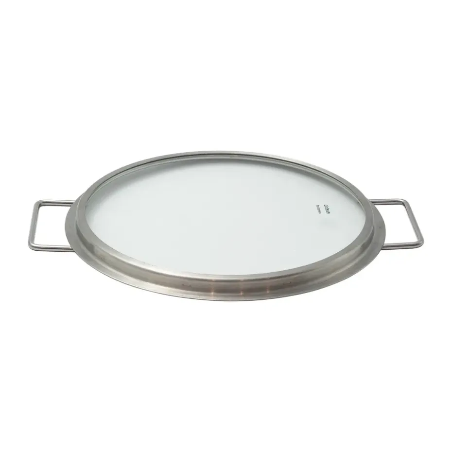 Tapa de vidrio Eva Trio acero inoxidable reciclado, Ø24 cm