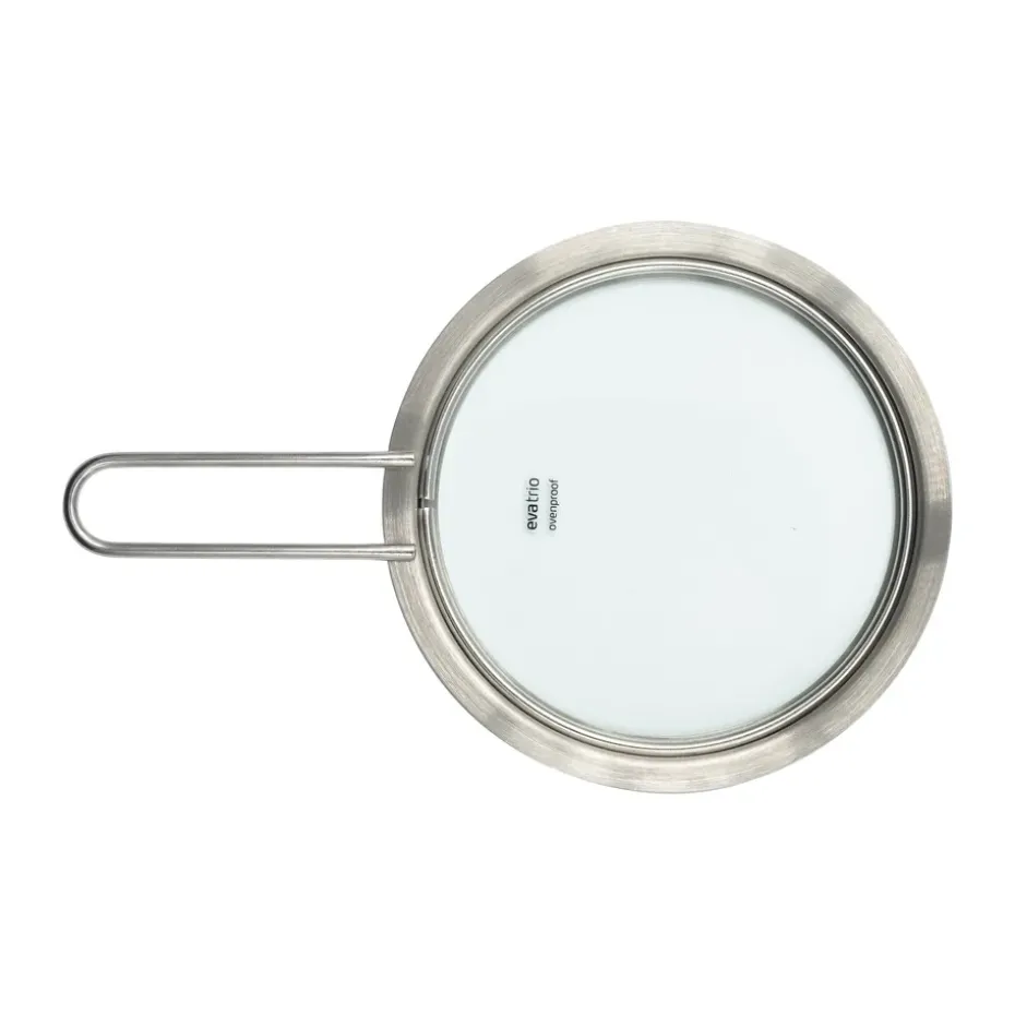 Tapa de vidrio Eva Trio acero inoxidable reciclado, Ø16 cm