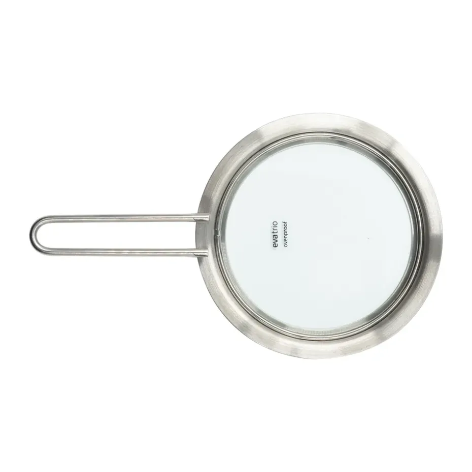 Tapa de vidrio Eva Trio acero inoxidable reciclado, Ø13 cm