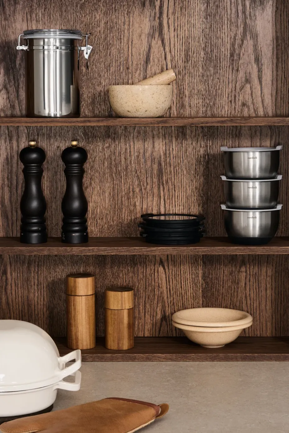 Tapas de vidrio para cuencos premium Nordwik, 3 piezas