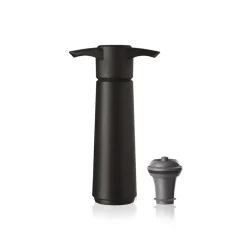 Tapón para vino y bomba de vacío, Negro