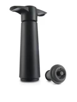 Tapón para vino y bomba de vacío, Negro