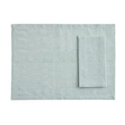 Tavolo mantel individual/servilleta 4-pack, Soft green