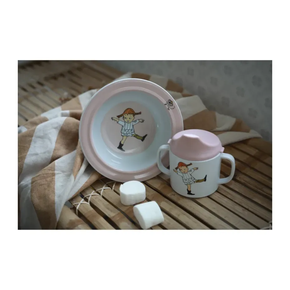 Taza con boquilla Pippi Cirkus 20 cl, Rosa