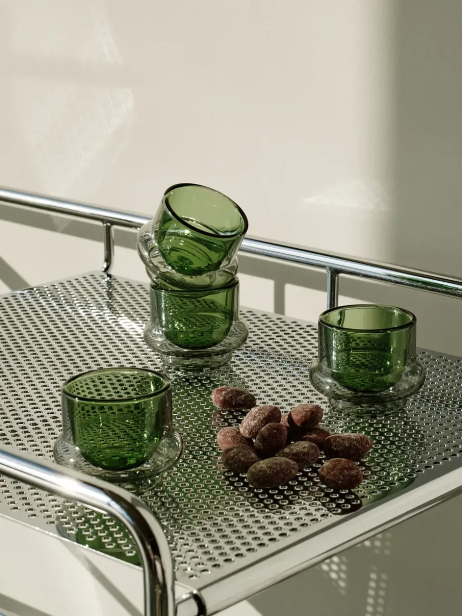 Taza de espresso Bump 5 cl pack de 4, Verde