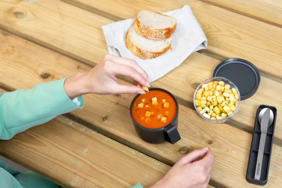 Taza de sopa Make & Take 0,6 L, gris oscuro