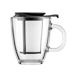 Taza de té con filtro Yo-Yo, negro