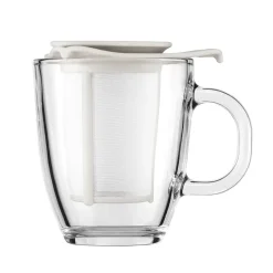 Taza de té con filtro Yo-Yo, blanco