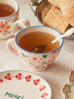 Taza de té de cerámica Rice, Pink