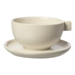 Taza de té y platillo Ernst 7,5 cm, arena blanca