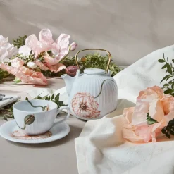 Taza de té y platillo Hammershøi Poppy 38 cl, blanco