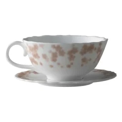 Taza de té y plato Slåpeblom 30 cl, Rosa