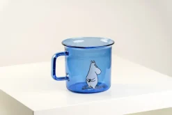 Taza de vidrio Moomin 35 cl, azul