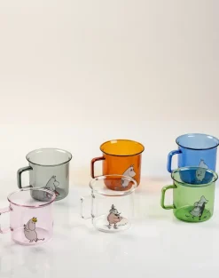 Taza de vidrio Moomin 35 cl, azul