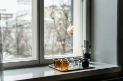 Taza de vidrio Muurla 35 cl, Amber