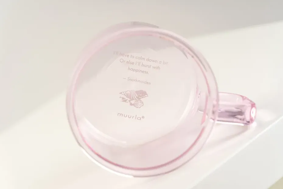 Taza de vidrio Snorkmaiden 35 cl, Rosa