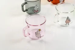 Taza de vidrio Snorkmaiden 35 cl, Rosa