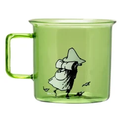 Taza de vidrio Snufkin 35 cl, verde
