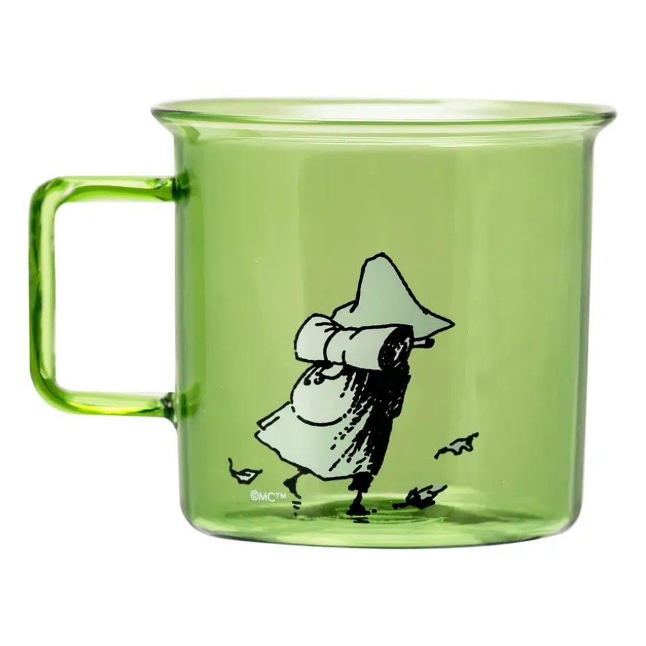Taza de vidrio Snufkin 35 cl, verde