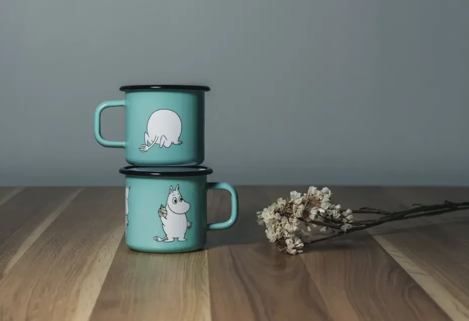 Taza esmalatada Moomin Retro 37 cl, Mint