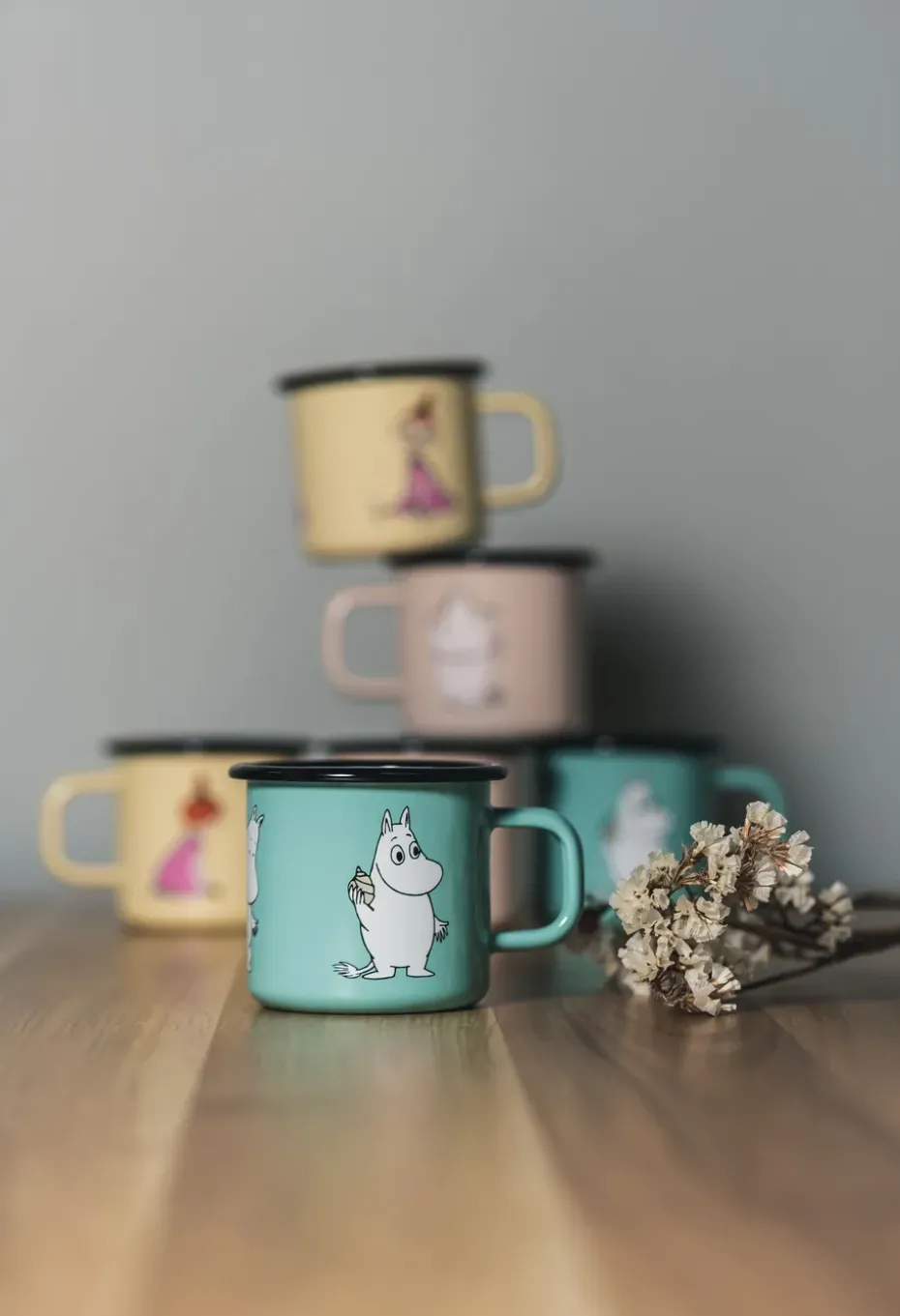 Taza esmalatada Moomin Retro 37 cl, Mint