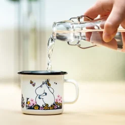 Taza esmaltada Mumin abrazo 25 cl, blanco