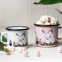 Taza esmaltada Mumin abrazo 25 cl, blanco