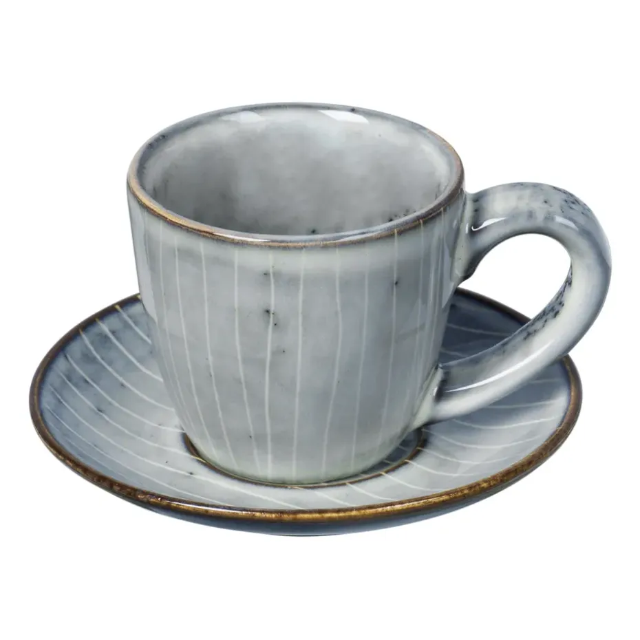 Taza espresso y platillo Nordic Sea, 5 cl