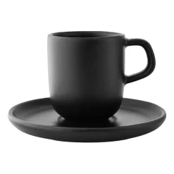 Taza espresso y platillo Nordic Kitchen, Negro