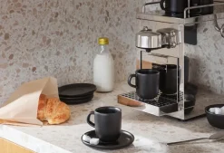 Taza espresso y platillo Nordic Kitchen, Negro