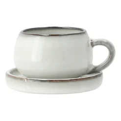 Taza espresso y platillo Amera, White sands