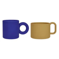 Taza infantil Nomu 2 piezas, OpticBlue-LightRubber
