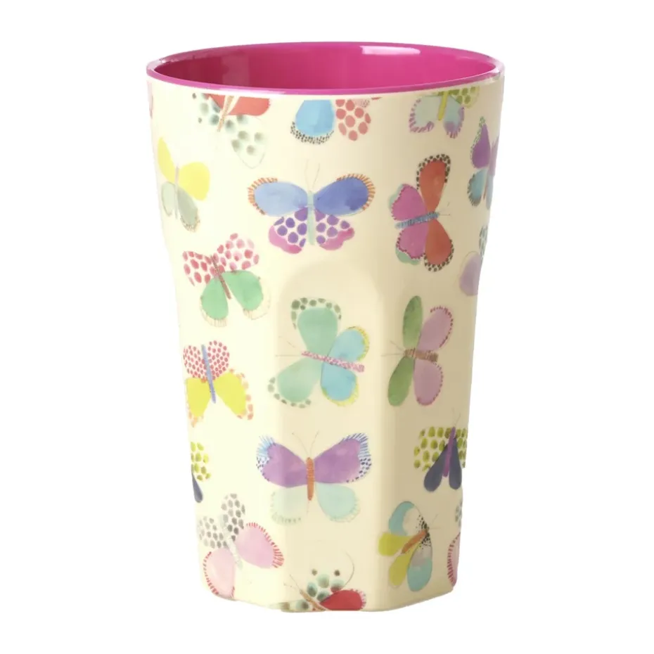 Taza melamina Rice alta, Mariposa