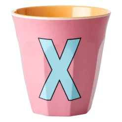 Taza melamina Rice mediana letra X 30 cl, Dark powder