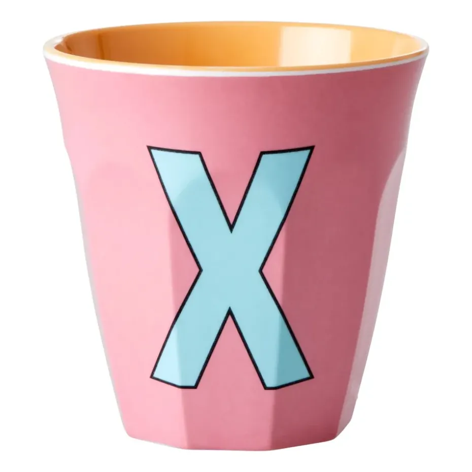 Taza melamina Rice mediana letra X 30 cl, Dark powder