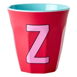 Taza melamina Rice mediana letra Z 30 cl, Red kiss