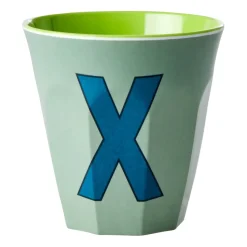 Taza melamina Rice mediana letra X 30 cl, Khaki
