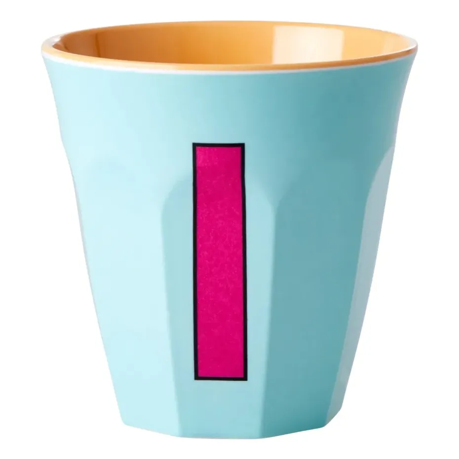 Taza melamina Rice mediana letra I 30 cl, Mint