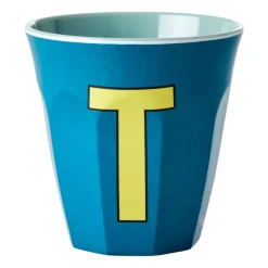 Taza melamina Rice mediana letra T 30 cl, Emerald green