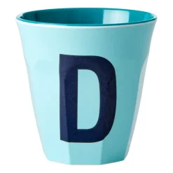 Taza melamina Rice mediana letra D 30 cl, Mint
