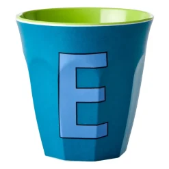 Taza melamina Rice mediana letra E 30 cl, Emerald green
