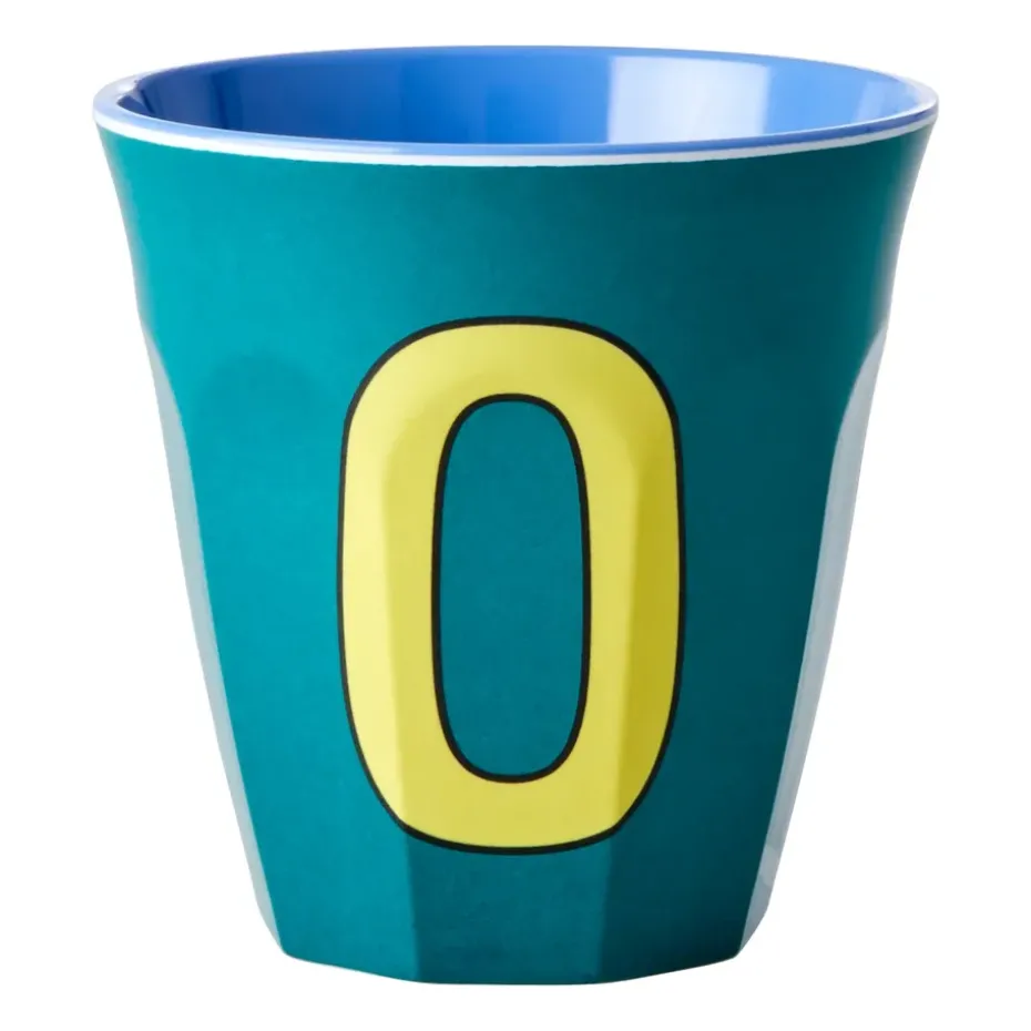 Taza melamina Rice mediana letra O 30 cl, Green